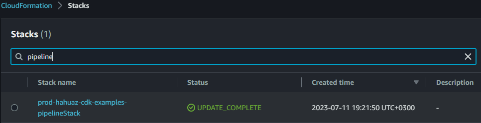 aws pipeline stack